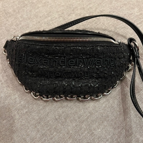 Alexander Wang Attica Hybrid Tweed Chain Bag W Dustbag